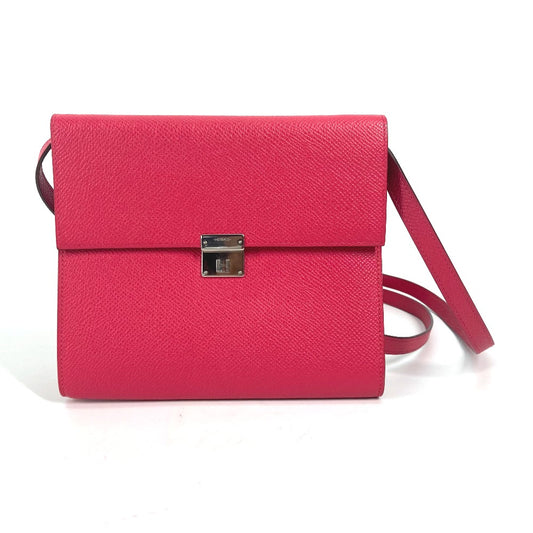 HERMES Click 16 Crossbody Shoulder Bag, Epson, Women's, Rose Extreme Pink