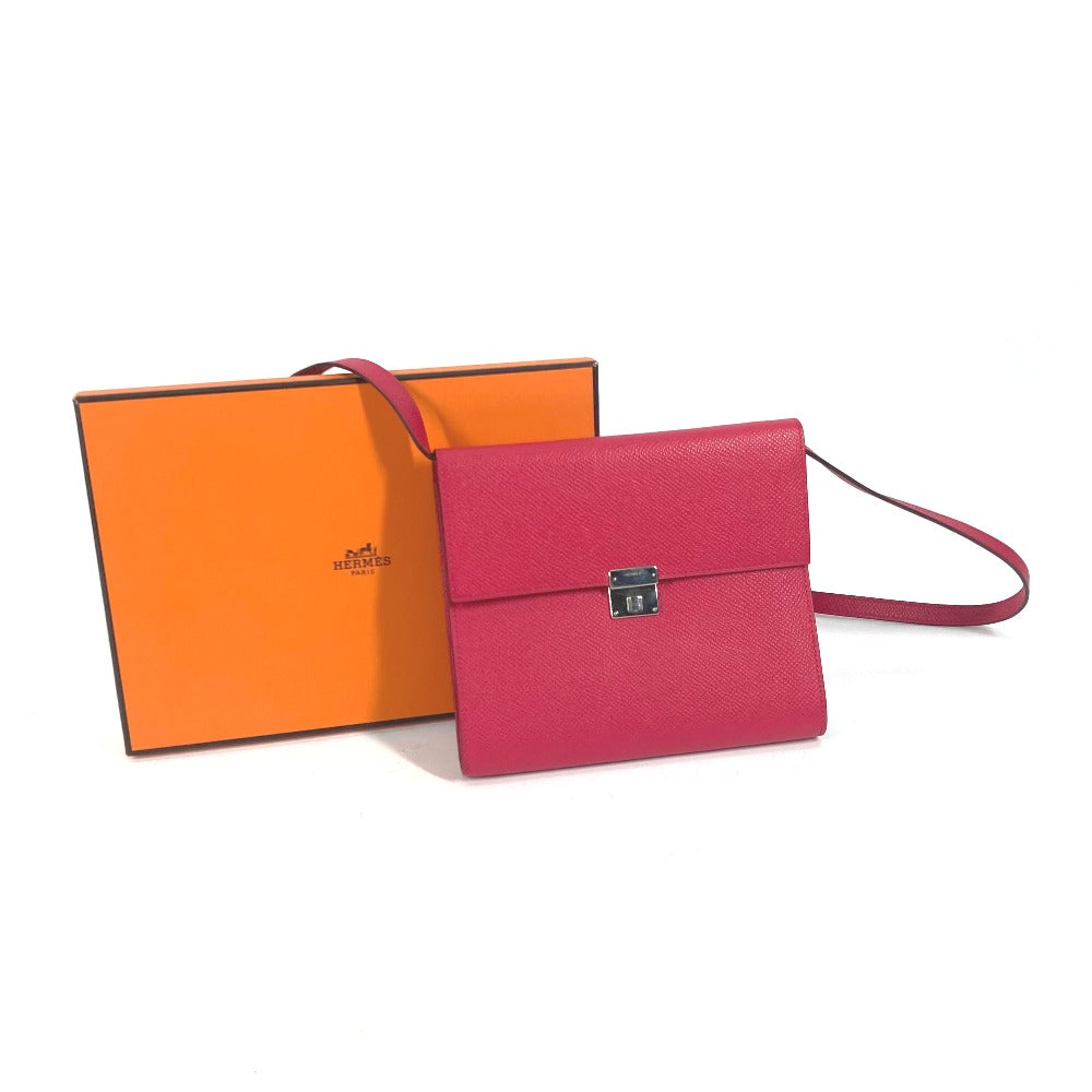 HERMES Click 16 Crossbody Shoulder Bag, Epson, Women's, Rose Extreme Pink