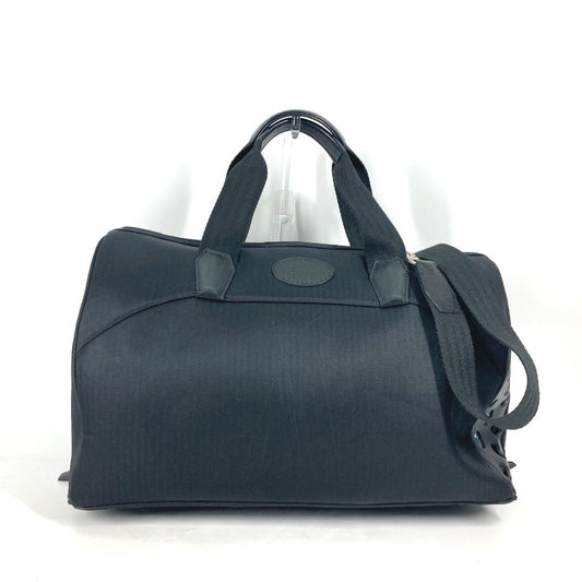 HERMES Dog Carrier, Dog Sack, Cyan Bag, Pet Carrier, Boston Bag, Shoulder Bag, Canvas/Leather, Unisex, Black