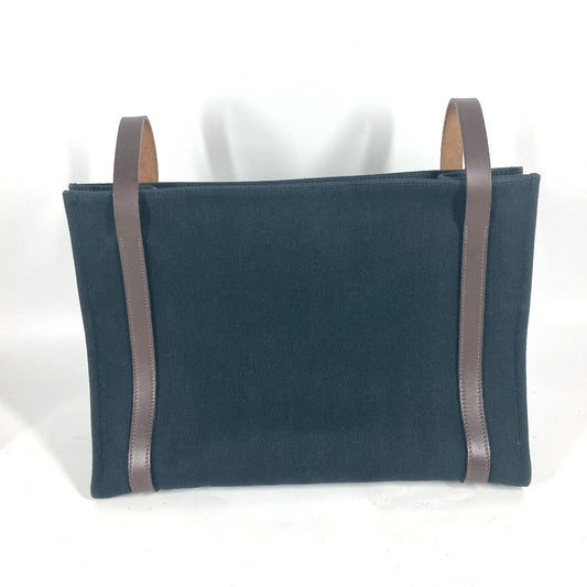 HERMES Cavallico Shoulder Bag/Tote Bag, Canvas, Unisex, Black