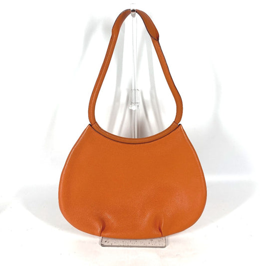 HERMES Kakawet Shoulder Bag, Leather, Women's, Orange