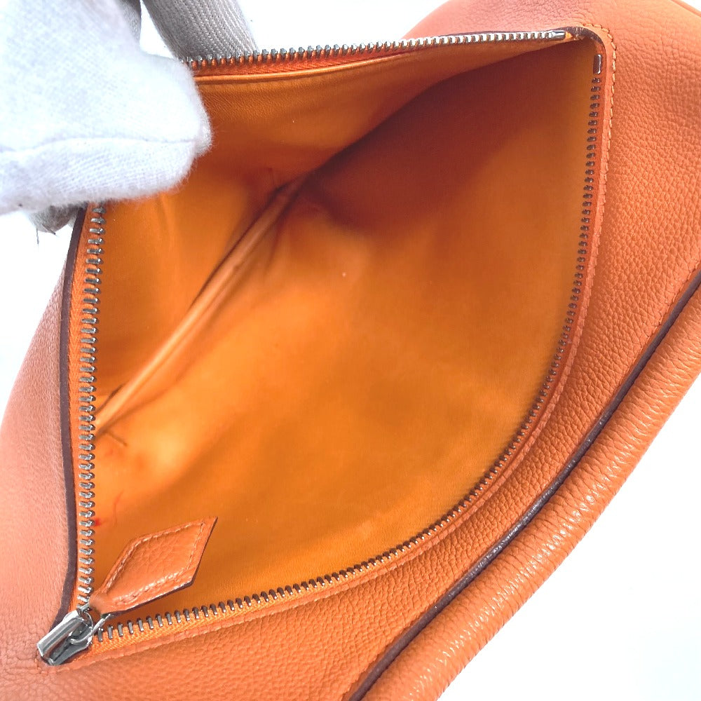 HERMES カカウェット 肩掛け ショルダーバッグ レザー レディース オレンジ - brandshop-reference
