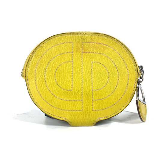 HERMES In the Loop Wallet, Coin Purse, Chaine d'Ancre, Chevre, Women's, Yellow