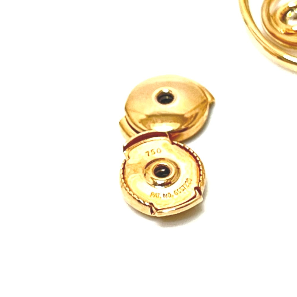 HERMES K18PG Vertiges Cool TPM Diamond Earrings, K18PG, Women's Gold