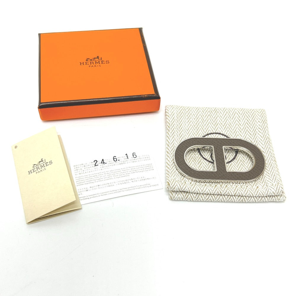 HERMES シェーヌダンクル アクセサリー ブローチ SS レディース エタン グレー