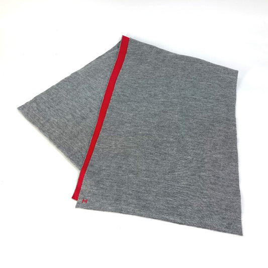 HERMES H Logo Allertoire Two-Tone Cashmere Scarf, Gray, Women's