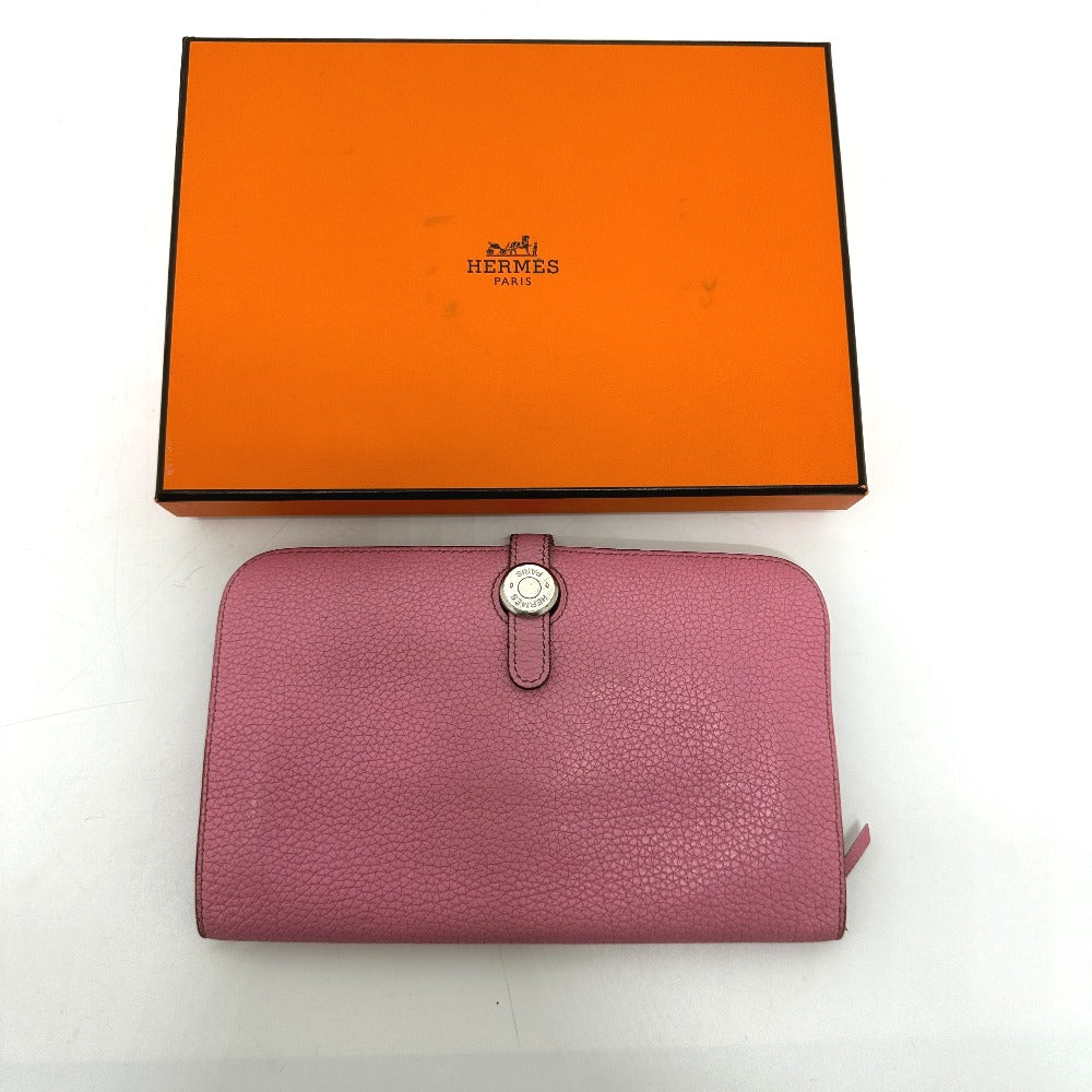 HERMES ドゴンGM ドゴン GM ウォレット 財布 長財布 トリヨンクレマンス レディース ピンク