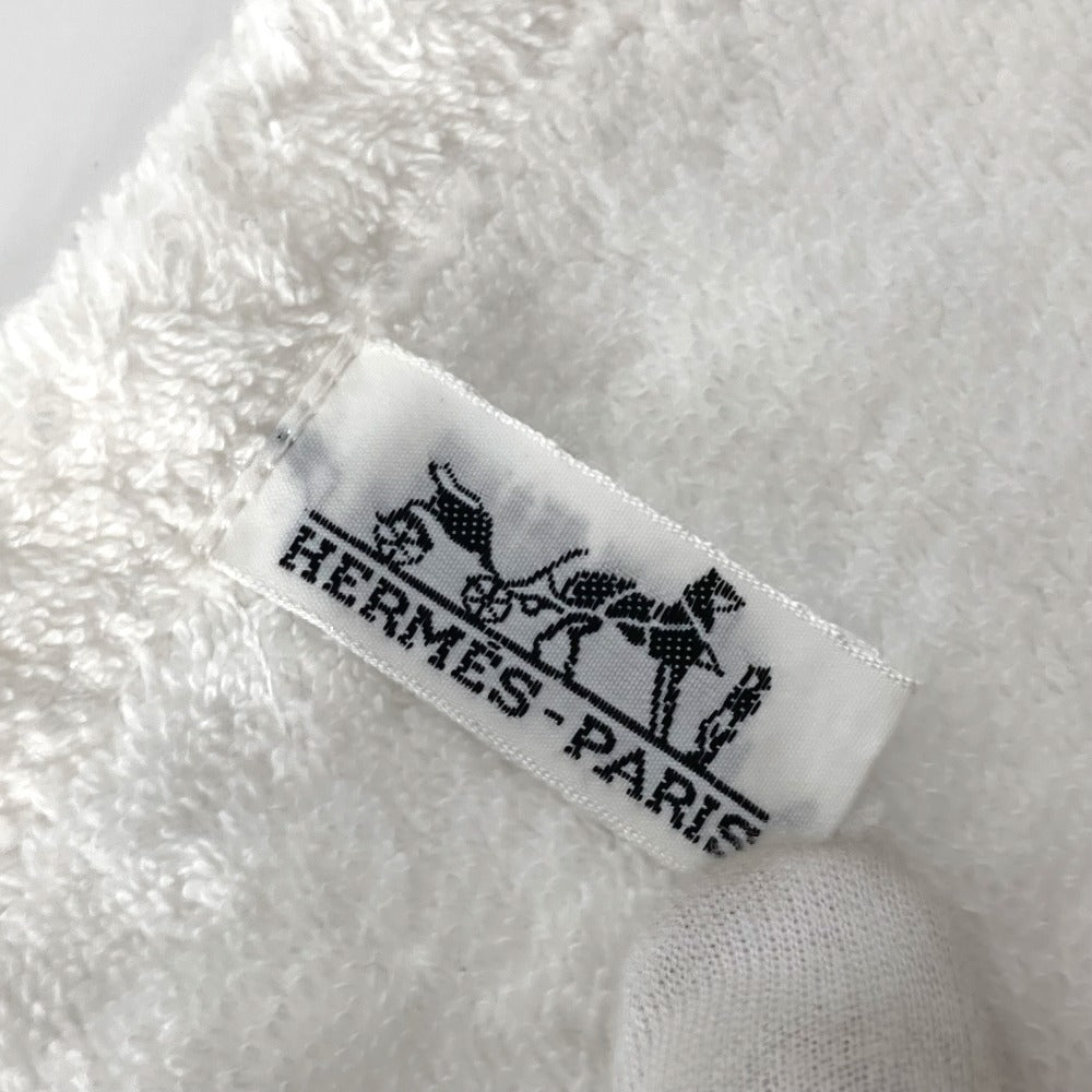 HERMES Bath Towel, Interior Throw, Blanket, Zebra Design, Wrap Towel, Cotton, Unisex, White