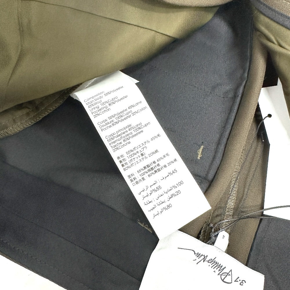 3.1 phillip lim F2225977EGPW Pantalones de vestir extra anchos plisados Poliéster Mujer Caqui