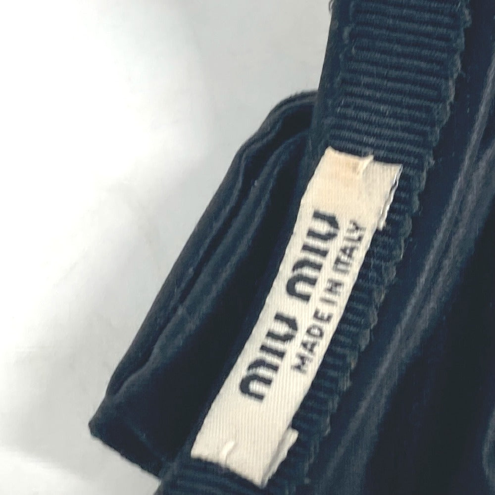 MIUMIU クリスタル ヘアバンド ヘッドバンド カチューシャ サテン レディース ブラック - brandshop-reference