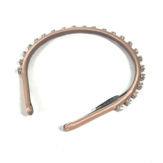 MIUMIU パール ヘアアクセサリー ヘッドバンド ヘアバンド カチューシャ ベロア レディース ブラック - brandshop-reference