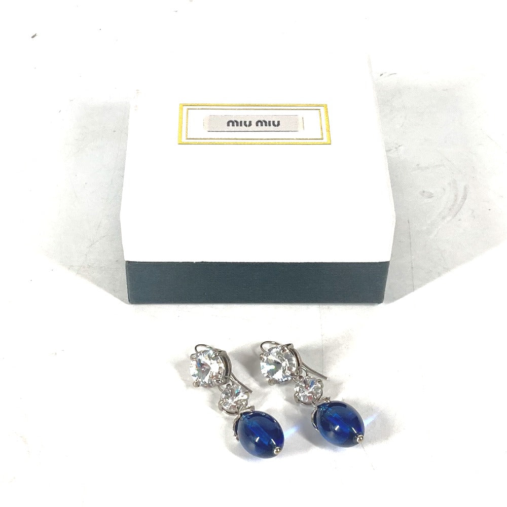 MIUMIU アクセサリー ラインストーン ピアス メタル レディース シルバー - brandshop-reference