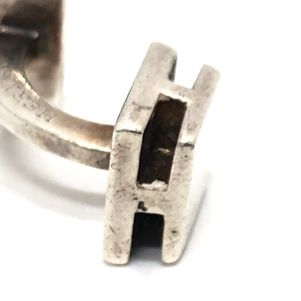 HERMES H Square Cufflinks, Small Accessories, Men's Silver SV925