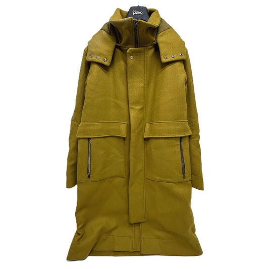 Herno PA000109U Packable Apparel Zip-Up Long Coat, Wool, Men's, Brown