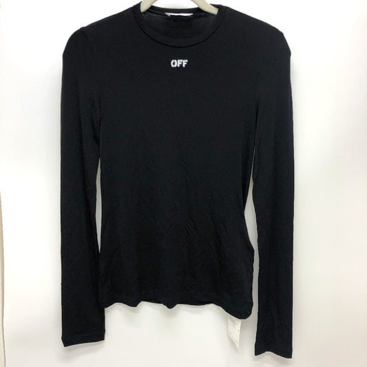 OFF-WHITE OWAE23-RTW0098 Off-White Logo Seamless Long Sleeve T-Shirt, Rayon, Men's, Black