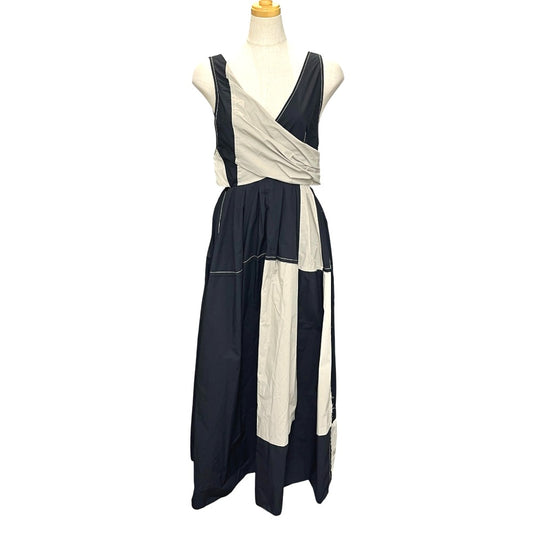 IRENE 23S85004 Color Block Maxi Dress, Two-Tone Skirt, Apparel, Dress, Cotton, Women's, Brown