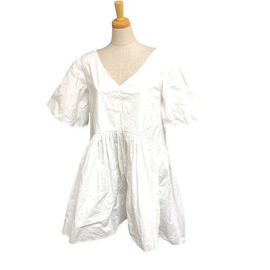 Merlette NYC Cotton Tiered Long/Short Sleeve Dress, White, Women's