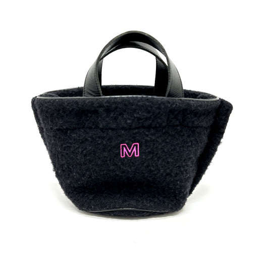 LUDLOW M Logo Tote Bag, Fur Bag, Handbag, Fur, Women's, Black