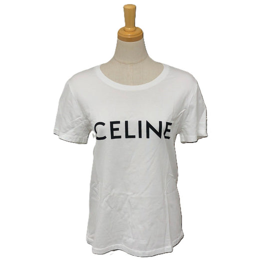 CELINE 653N 2AWB6 ロゴ 半袖 Tシャツ 半袖シャツ 夏服 半袖Tシャツ コットン レディース ホワイト