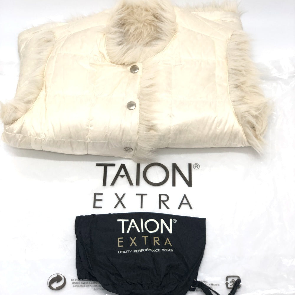 TAION EX-WR04A-SET-T2 Tion Extra Reversible Down and Eco-Fur Crew Neck apparel Down vest Nylon White Used