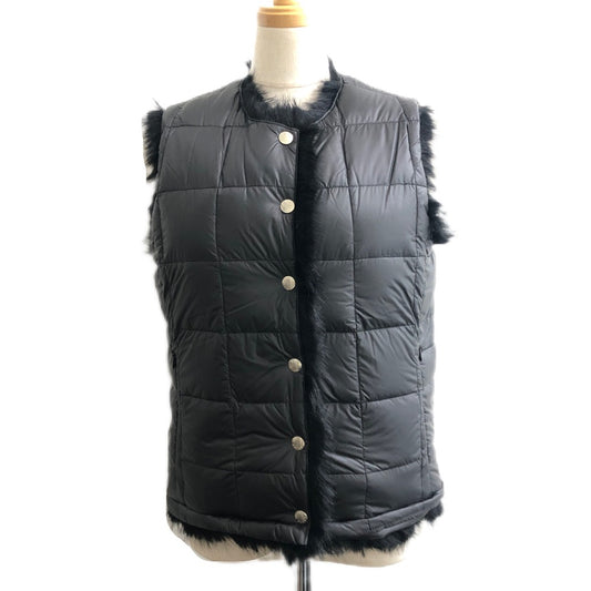 TAION EX-WR04A-SET-T2 Tion Extra Reversible down and eco-fur Apparel Outerwear Down vest Nylon Black Used