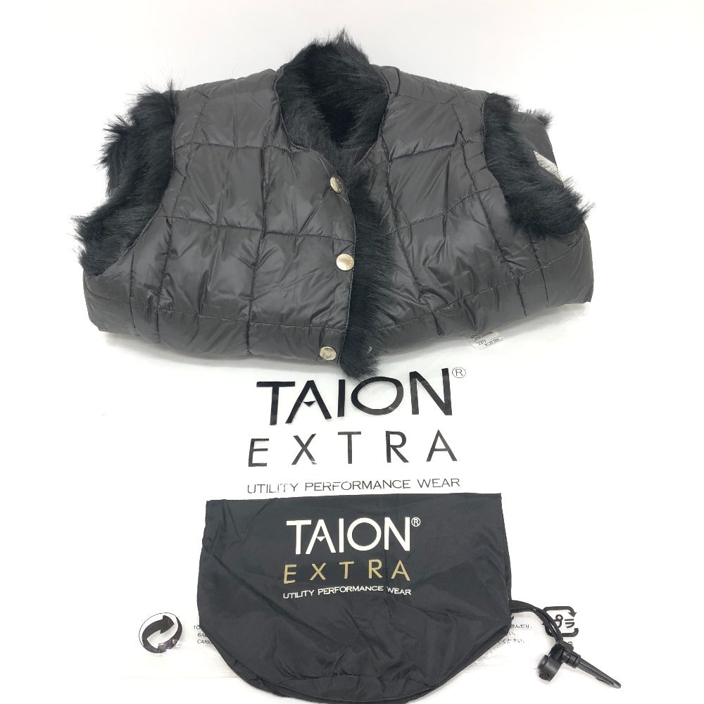 TAION EX-WR04A-SET-T2 Tion Extra Reversible down and eco-fur Apparel Outerwear Down vest Nylon Black Used