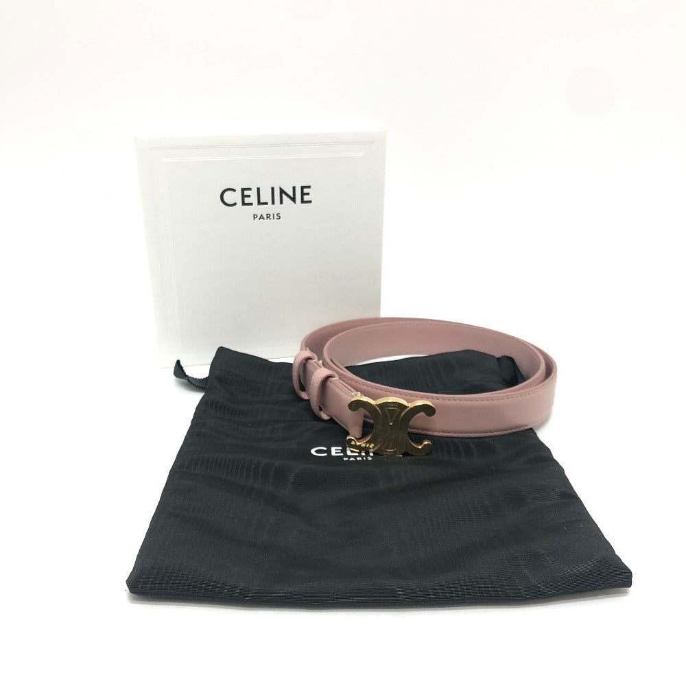 CELINE スモール トリオンフ ベルト 小物 ファッションベルト ベルト レザー ユニセックス ピンク - brandshop-reference