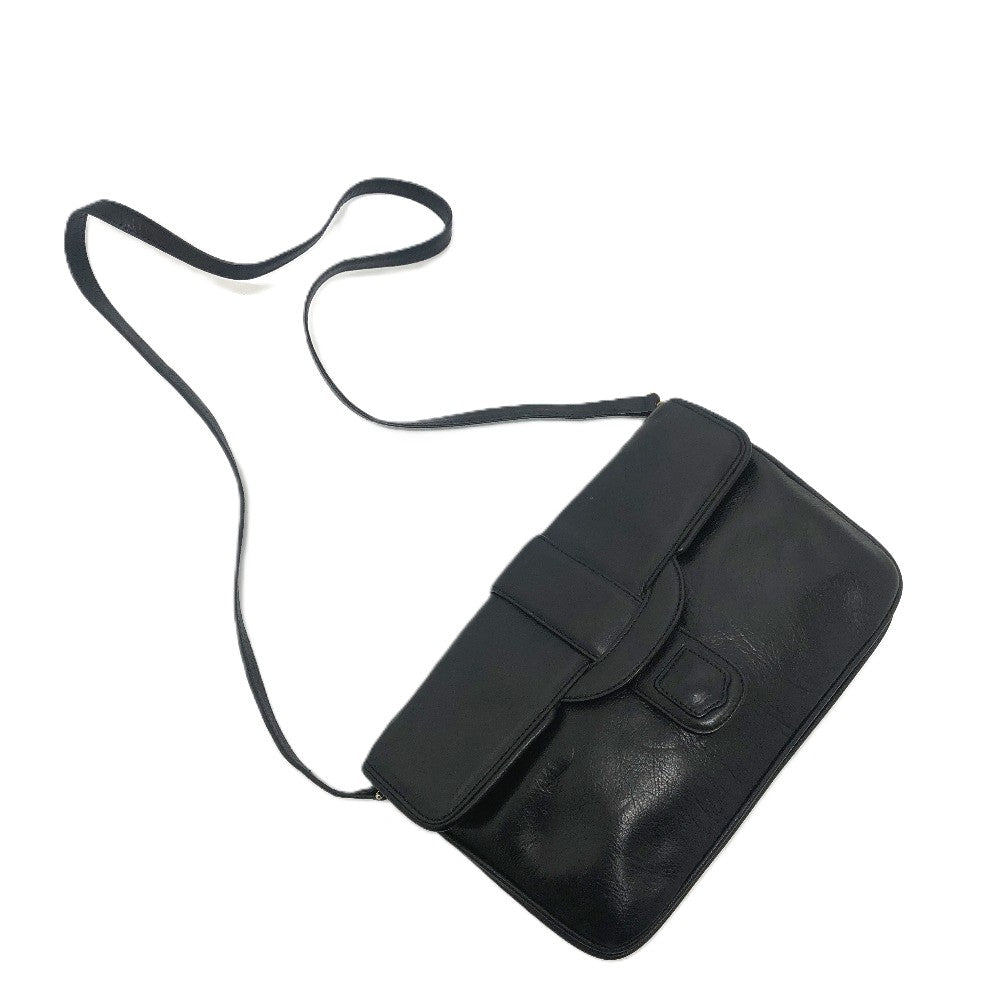 CELINE ロゴ 斜め掛け カバン 肩掛け バッグ ショルダーバッグ レザー レディース ブラック