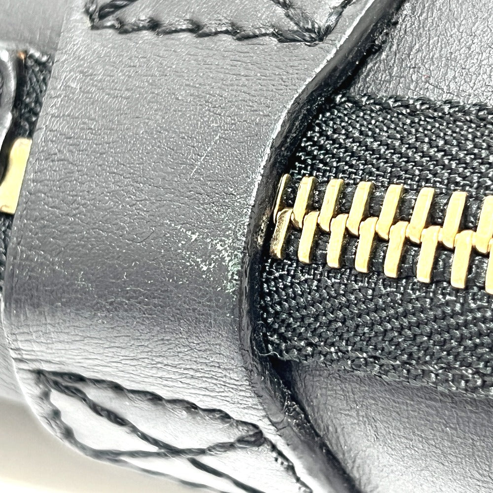 CELINE ラゲージ ミディアム カバン ハンドバッグ トートバッグ レザー レディース ブラック×グレー×ホワイト ブラック - brandshop-reference