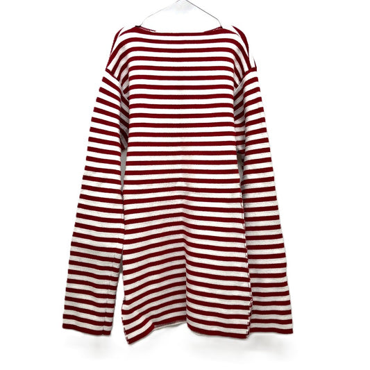 SHISHIKUI RED×OFF Long Striped Top, Apparel, Long Sleeve, Knit, Rayon, Women's, Red