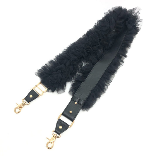 BIBIY. Frill design Lace Fashion accessory Shoulder strap Canvas Black Used