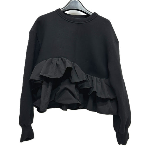 185105001 COEL Classic hem frill sweatshirt Cool neck, color-blocked, gathered apparel Tops and others Rayon Black Used