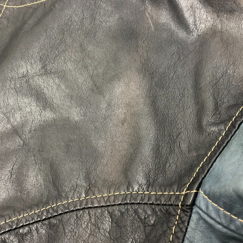ZINO & JUDY Vintage Apparel Outerwear Leather Jacket Riders jacket Leather Black/blue Used