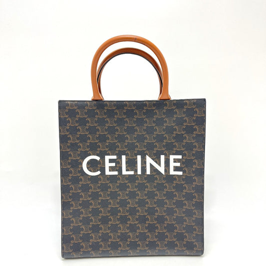 CELINE 191542 トリオンフ バーティカルカバ スモール カバン バック ハンドバック トートバッグ PVC/レザー ユニセックス ブラウン