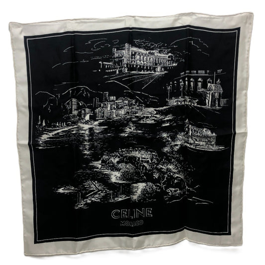 CELINE モナコ 2021 バンタナ スカーフ シルク スカーフ シルク レディース ブラック - brandshop-reference