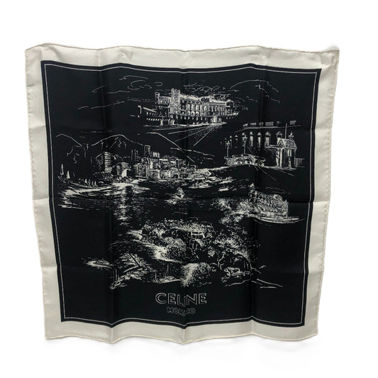 CELINE モナコ 2021 バンタナ スカーフ シルク スカーフ シルク レディース ブラック - brandshop-reference