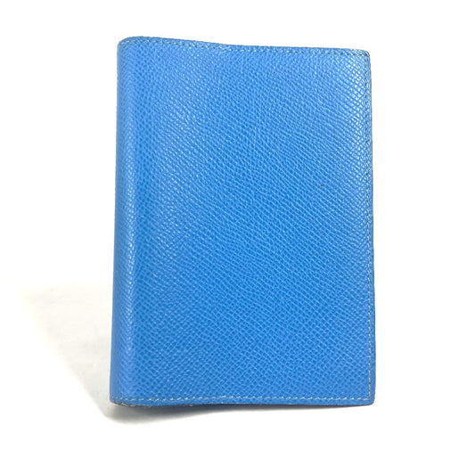 HERMES システム手帳 2つ折り ステーショナリー アジェンダ GM 手帳カバー レザー ユニセックス ブルー - brandshop-reference