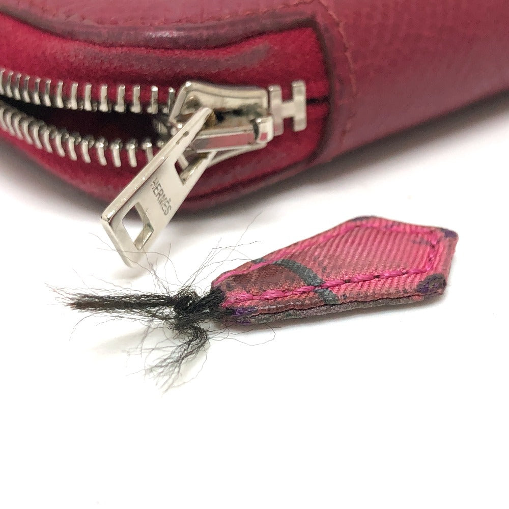 HERMES Azap Long Silk-in Long Wallet, Epson, Women's, Wine Red