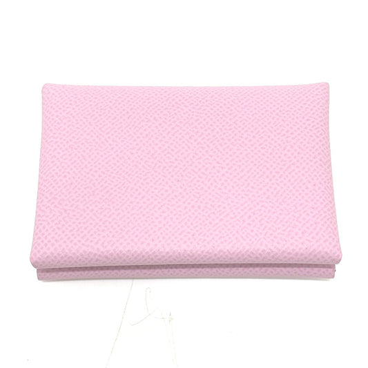 HERMES カルヴィデュオ カードケース 小銭入れ コインケース 2つ折り財布 ヴォーエプソン レディース モーヴシルベストル ピンク