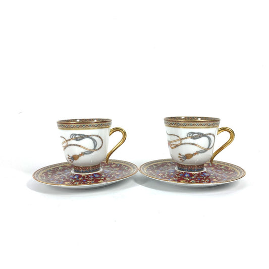 HERMES セット 食器 シュバルドリアン コーヒーカップ&ソーサー 2客 ペア インテリア マグカップ 陶器 レディース - brandshop-reference