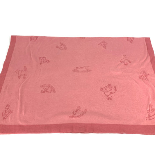 HERMES BABY Baby Adada Horse Interior Throw Blanket, Cotton, Kids, Pink