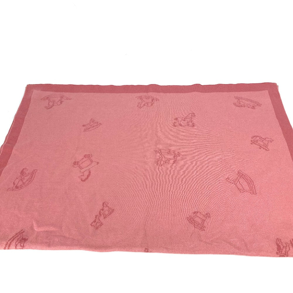 HERMES BABY Baby Adada Horse Interior Throw Blanket, Cotton, Kids, Pink