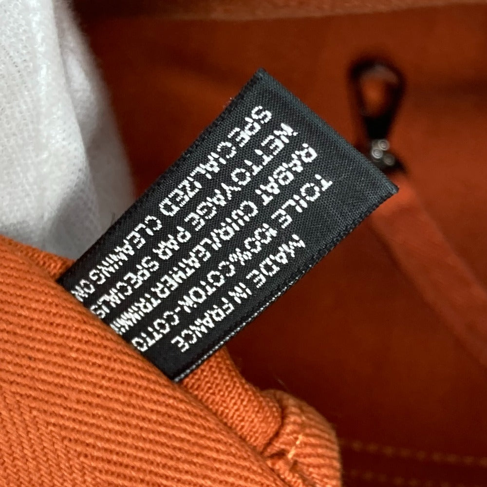 HERMES Valparaiso MM Tote Bag with Pouch, Canvas, Orange, for Women