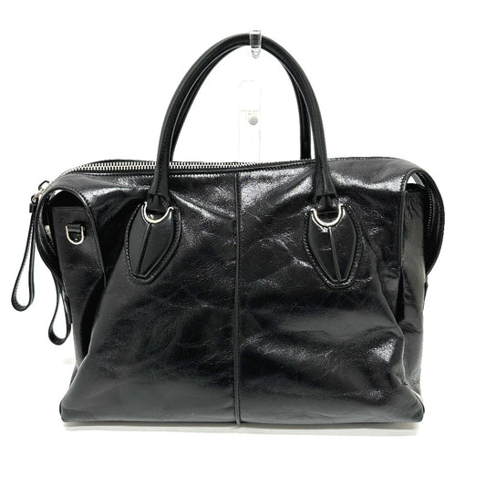 TOD’S Dスタイル カバン ハンドバッグ レザー メンズ ブラック - brandshop-reference