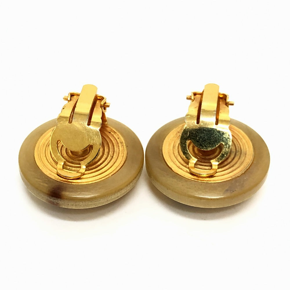 HERMES Buffalo Horn Earrings, Accessories, Small Items, Buffalo Horn Earrings, Women's, Beige