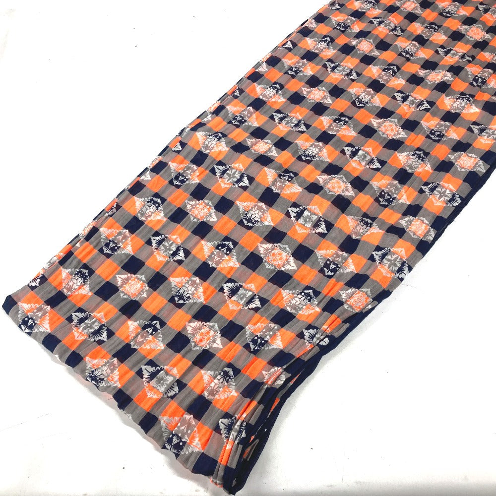 LOUIS VUITTON Men's Orange Cotton Fringed Shawl Stole