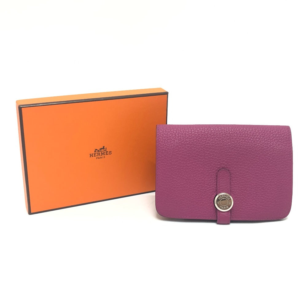 HERMES ドゴンコンパクト 折り財布 財布 ウォレット 2つ折り財布 トリヨンクレマンス レディース (推定)ローズパープル パープル