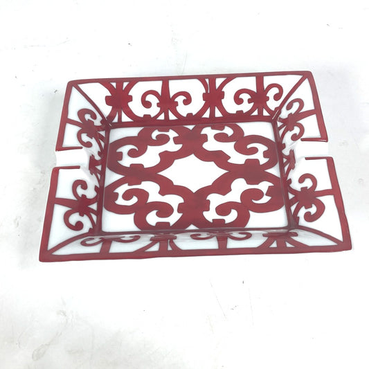 HERMES ガダルキヴィール アッシュトレイ 小物入れ ジュエリーケース アクセサリートレイ 灰皿 陶器 ユニセックス レッド - brandshop-reference