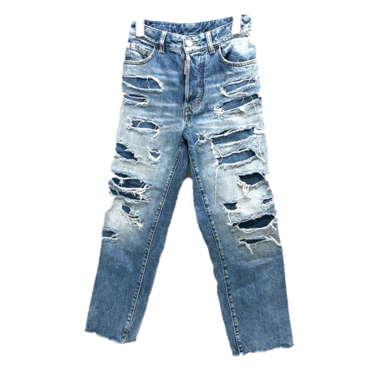 DSQUARED2 S75LB0808 Distressed Jeans, Denim Pants, Bottoms, Denim Apparel, Denim Pants, Denim, Women's, Blue