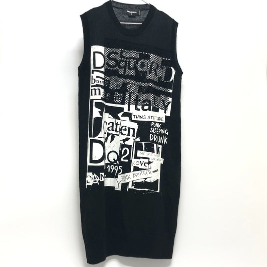 DSQUARED2 Logo Sleeveless Knit Dress, Acrylic, Women's, Black